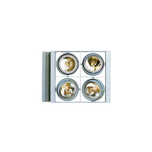 CARDANLIGHT EUROPE CLE Kardanische Wand- & Deckenleuchte YK Webspace Quattro Wall 4 x 50W alu grau