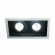 CLE Halogen Deckeneinbauleuchte YK12-CT-Niedervolt 2 x 50W alu grau/schwarz