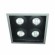 CLE Halogen Deckeneinbauleuchte YK14-CTS-Niedervolt 4 x 50W alu grau/schwarz