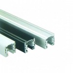 3-PH.-STROMSCHIENE (ECKIG) 3 METER SILBER