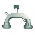 CLE Stromschienenleuchte HACA DUO CDM-T  Highspeed 2x 35W alu grau