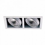 CLE Kardan Einbauleuchte YK2-CDMT 2 x 35/70/150W 24� alu grau