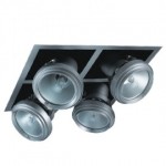 CLE Kardan Einbauleuchte YK4-AB-CDMT 4 x 35/70W alu grau