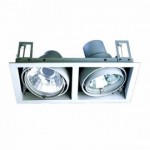 CLE Kardan Einbauleuchte YK2-CDMT Open 2 x 35/70W alu grau
