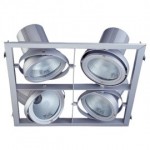CLE Kardan Einbauleuchte YK14-JR-CDMR 4 x 70W alu grau