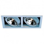 CLE Kardan Einbauleuchte YK2-QR111 2 x 50W alu grau