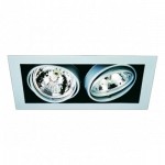 CLE Kardan Einbauleuchte YK12-A-QR111 2 x 50W alu grau
