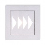 CLE Halogen Wandeinbauleuchte YK Quattro Square Arrow 20W 12V weiss