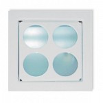 CLE Halogen Wandeinbauleuchte YK11 New Wallsquare Open Round up 20W 12V nickel