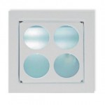 CLE LED Wandeinbauleuchte YK11 New Wallsquare Open Round up LED 2 x 1W alu elox.