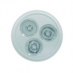 CLE LED Einbauleuchte 3 x 1W Flood alu grau