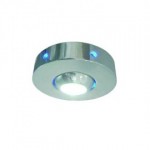 CLE LED Einbauleuchte mit Randbeleuchtung 1W chrom / LED gr�n