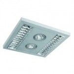 CLE Rasterleuchte Colosseum 2x 70W/2 x 55W alu grau 