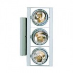 CLE Kardanische Wand- & Deckenleuchte YK Webspace Trio Wall 3 x 50W alu grau