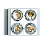 CLE Kardanische Wand- & Deckenleuchte YK Webspace Quattro Wall 4 x 50W alu grau