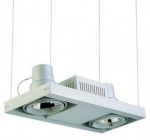 CLE Kardanische Hängeleuchte YK Webspace CDMT 2x 70W weiss
