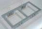 OLIGO SHOP FRAME /2-fach /180x341mm /Silber-Matt /o. LM