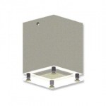 CLE Halogen Decken Aufbauleuchte YK Cube-AB 50W alu grau
