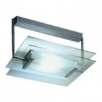 CLE Halogen Wand- und Deckenleuchte Glasbaustein Maxi 100W alu grau 