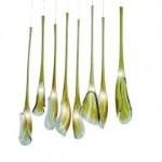 CLE Objekt Design H�ngeleuchte Lily Line 1116-8 8x 35W 230V Glas orange
