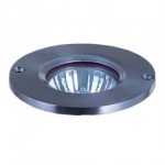 CLE Aussenwand- Bodeneinbauleuchte 20W rund edelst. geb�rstet