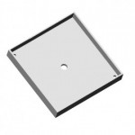 CLE Einbausystem Modular YK XBOX Leerplatte mit Loch silbergrau