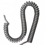 CLE Spiralkabel von 1,0 - ca. 2,0m silber