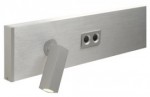 SLV TIDUR Wandprofilleuchte warmwei�e LED am Spot silber