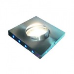 CLE Einbauleuchte 1x 35W+16 LED's RGB eckig nickel satin inkl. Fernbedienung