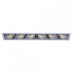 CLE Kardan Halogen Einbauleuchte YK6-NV 6x 50W GX5,3/ 12V alu grau