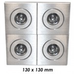 CLE LED Einbauleuchte D-LED 07D ALUTEC 4x 1W