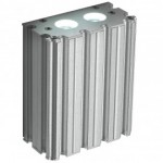 CLE ALUTEC LED Wandleuchte 2x 1W 230V silber grau