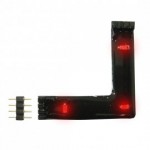 CLE LED Lichtleiste Stripe flexibel 12V Eckverbinder rot