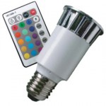 CLE LED RGB System 5W E27 230V m. 1 Fernbedienung.