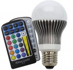 CLE LED Gl�hlampe E27 5W RGB mit Fernbedienung 