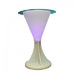 Lichtobjekt LED Stehtisch weiss opal matt