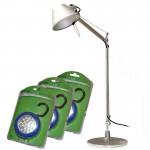 Artemide Tolomeo Tavolo Komplett mit Fuß  + 3x LED I-It Pocket Leuchte