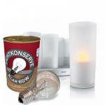 Philips IMAGEO LED Kerzen 12er Set weiss + 1x Lichtkonserve mit 60W Philips Gl�hlampe
