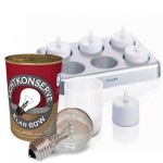 Philips IMAGEO TeaLights 6er Set + 1x Lichtkonserve mit 60W Philips Gl�hlampe