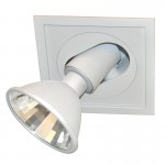 CLE Einbauleuchte 1x 20-70W CDM-T POWERSTAR 114 14� quadro I weiss