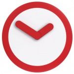 SOMPEX NEXTIME Wanduhr -- Focus  -- 25cm rot 