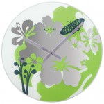 SOMPEX NEXTIME Wanduhr -- Hibiscus-- 43cm gr�n