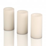 CLE Candle Lights RGB LED Kerzen 3er Set weiss