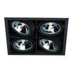 CLE Kardan Einbauleuchte YK4-QR111 4 x 50W schwarz