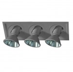 CLE Einbauleuchte 3x 20-70W CDM-T POWERSTAR 114 23� quadro III alugrau