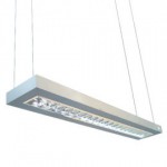 CLE Spiegelrasterleuchte YK Up Down 1 2x 28W 230V alu grau