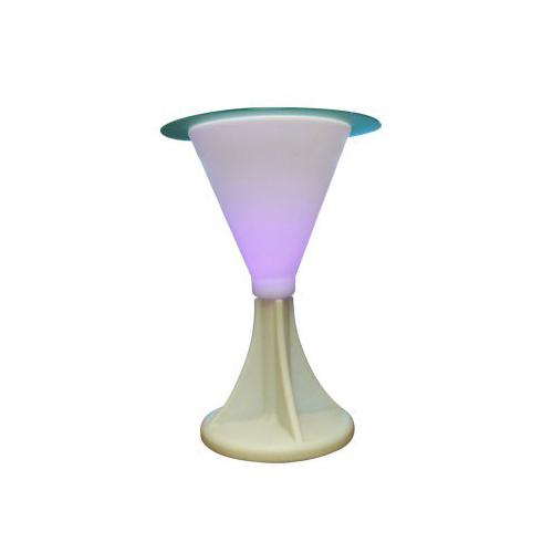 CARDANLIGHT EUROPE Lichtobjekt LED Stehtisch weiss opal matt